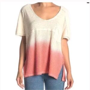 Free People we the free Sundial Ombre Oversized Top Coral
